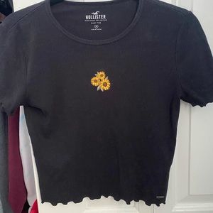 Hollister sunflower baby tee